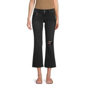 New HUDSON Collin Mid Rise Crop Bootcut Jeans, Cupids Bow Black Women's Size 27